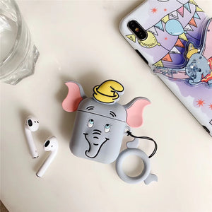 AirPods Cute 3D Cartoon Elephant Silicone Case cover For Airpod 1/2