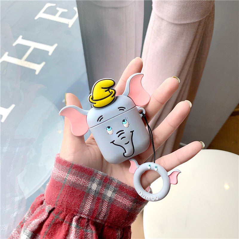 AirPods Cute 3D Cartoon Elephant Silicone Case cover For Airpod 1/2