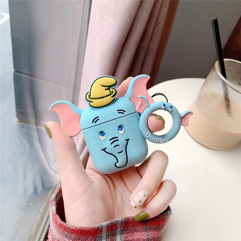 AirPods Cute 3D Cartoon Elephant Silicone Case cover For Airpod 1/2