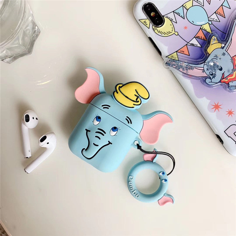 AirPods Cute 3D Cartoon Elephant Silicone Case cover For Airpod 1/2