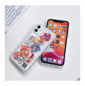 Cartoon Funny Phone Case For Apple iPhone 11 Pro X XS Max XR Soft TPU Back Cover for iPhone 7 8 Plus Cute Lovely Clear Case