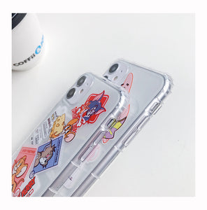 Cartoon Funny Phone Case For Apple iPhone 11 Pro X XS Max XR Soft TPU Back Cover for iPhone 7 8 Plus Cute Lovely Clear Case