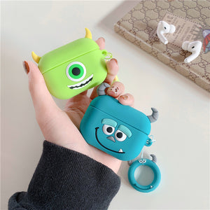 AirPods Cute 3D Cartoon Sulley& Mike Silicone Case cover For Airpod Pro