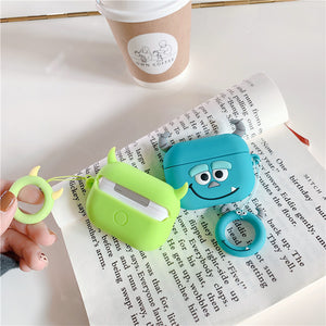 AirPods Cute 3D Cartoon Sulley& Mike Silicone Case cover For Airpod Pro