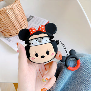 AirPods Pro Cute 3D Cartoon Mickey Minnie Silicone Case For Airpod 1 & 2 Protectuve Cover