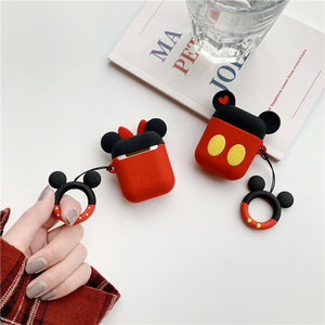 AirPods Cute 3D Cartoon Minnie& Mickey Silicone Case cover For Airpod 1/2