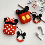 AirPods Cute 3D Cartoon Minnie& Mickey Silicone Case cover For Airpod 1/2